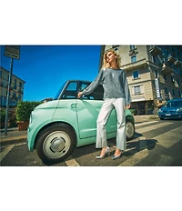 Vince Camuto Sequin Round Neck Long Sleeve Sweater