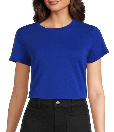 Vince Camuto Short Sleeve Crew Neck Knit Tee Shirt