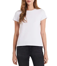 Vince Camuto Short Sleeve Crew Neck Knit Tee Shirt