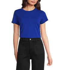 Vince Camuto Short Sleeve Crew Neck Knit Tee Shirt