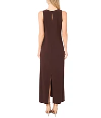 Vince Camuto Sleeveless Keyhole Back Crew Neck A-Line Maxi Dress