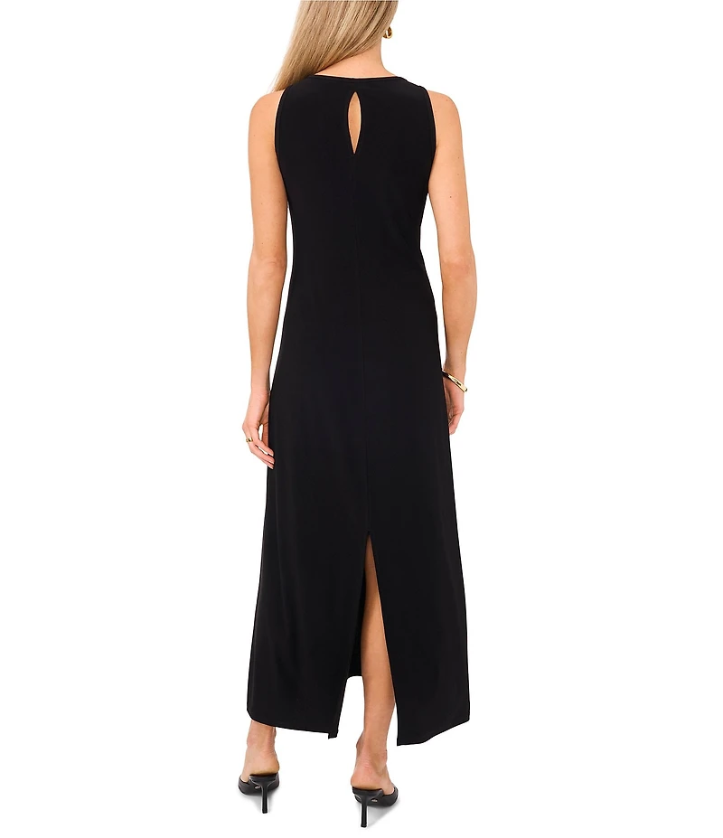 Vince Camuto Sleeveless Keyhole Back Crew Neck A-Line Maxi Dress