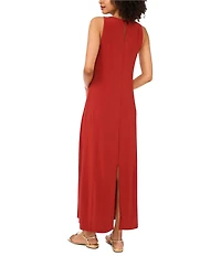 Vince Camuto Sleeveless Keyhole Back Crew Neck A-Line Maxi Dress