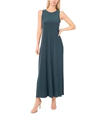 Vince Camuto Sleeveless Keyhole Back Crew Neck A-Line Maxi Dress