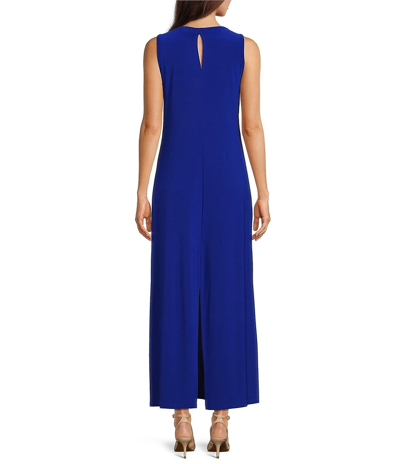 Vince Camuto Sleeveless Keyhole Back Crew Neck A-Line Maxi Dress