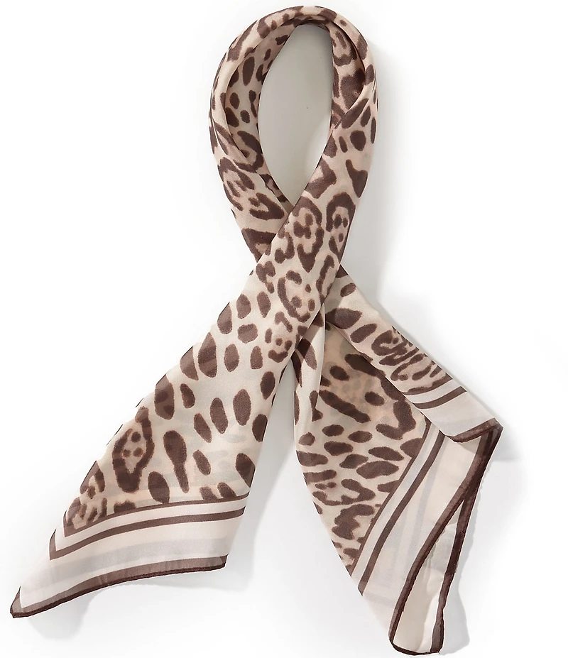 Vince Camuto Soft Border Leopard Square Scarf