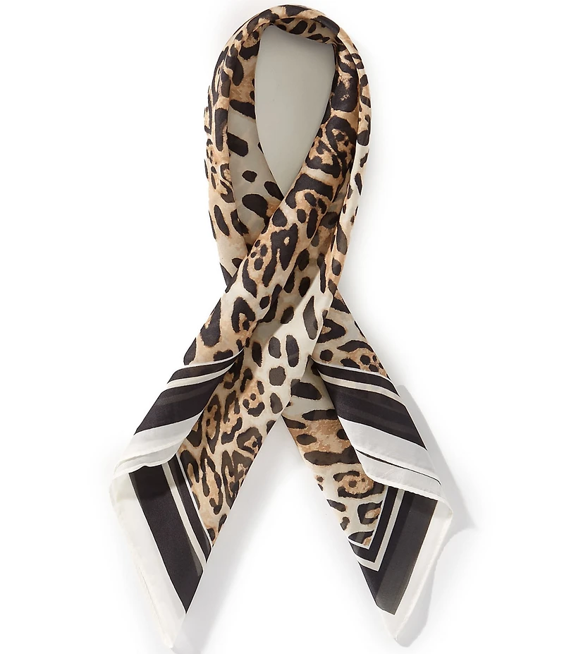 Vince Camuto Soft Border Leopard Square Scarf