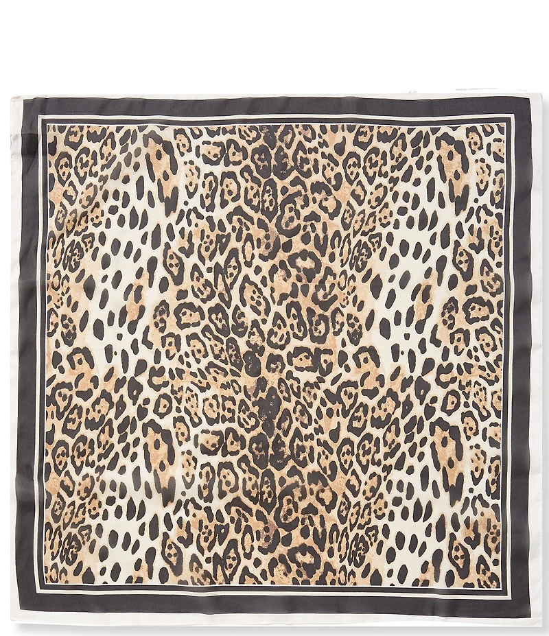 Vince Camuto Soft Border Leopard Square Scarf