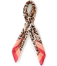 Vince Camuto Soft Border Leopard Square Scarf