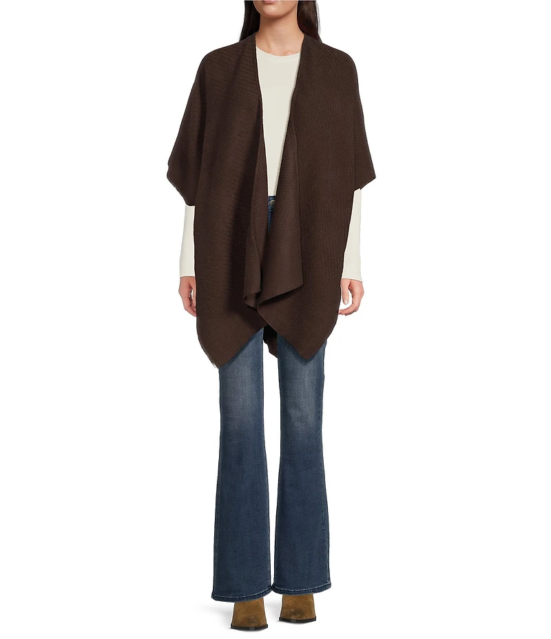 Vince Camuto Solid Basket Weave Feather Topper