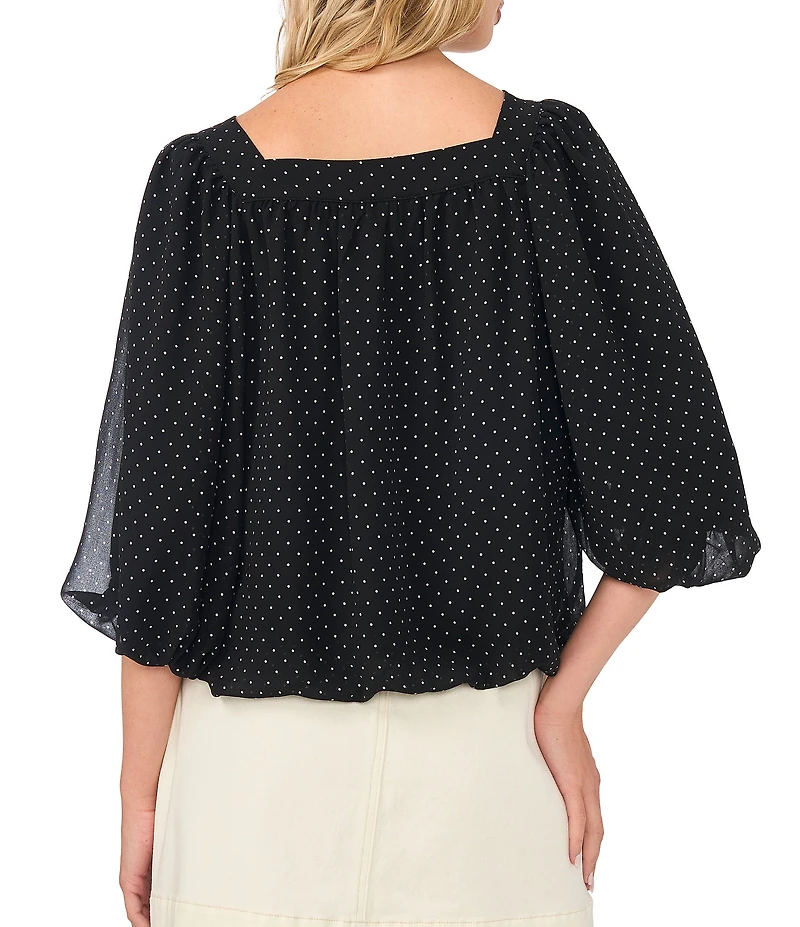 Vince Camuto Square Neck 3/4 Sleeve Bubble Blouse