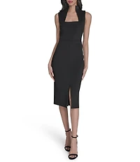 Vince Camuto Square Neck Sleeveless Bodycon Dress