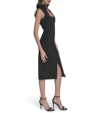 Vince Camuto Square Neck Sleeveless Bodycon Dress