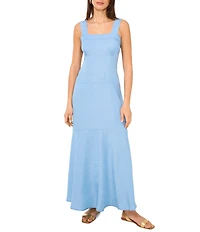 Vince Camuto Square Neck Sleeveless Maxi A-Line Dress