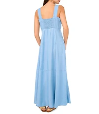 Vince Camuto Square Neck Sleeveless Maxi A-Line Dress