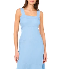 Vince Camuto Square Neck Sleeveless Maxi A-Line Dress