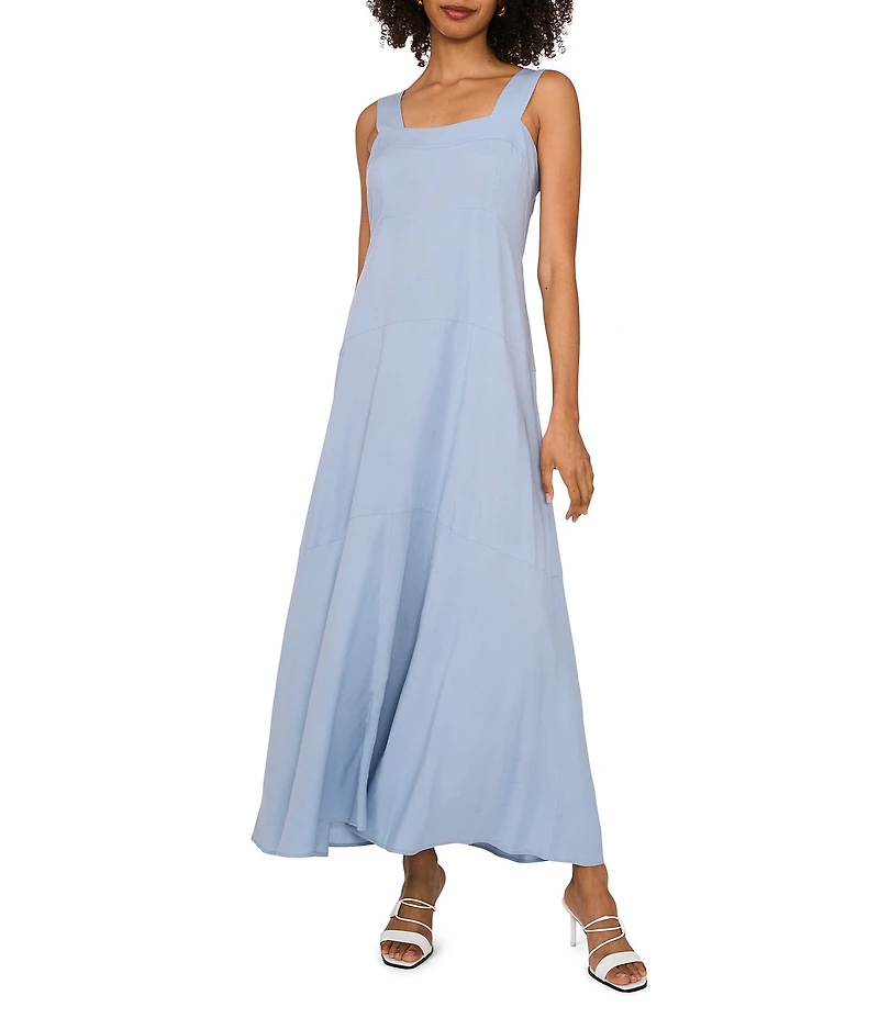 Vince Camuto Square Neck Sleeveless Shift Maxi Dress