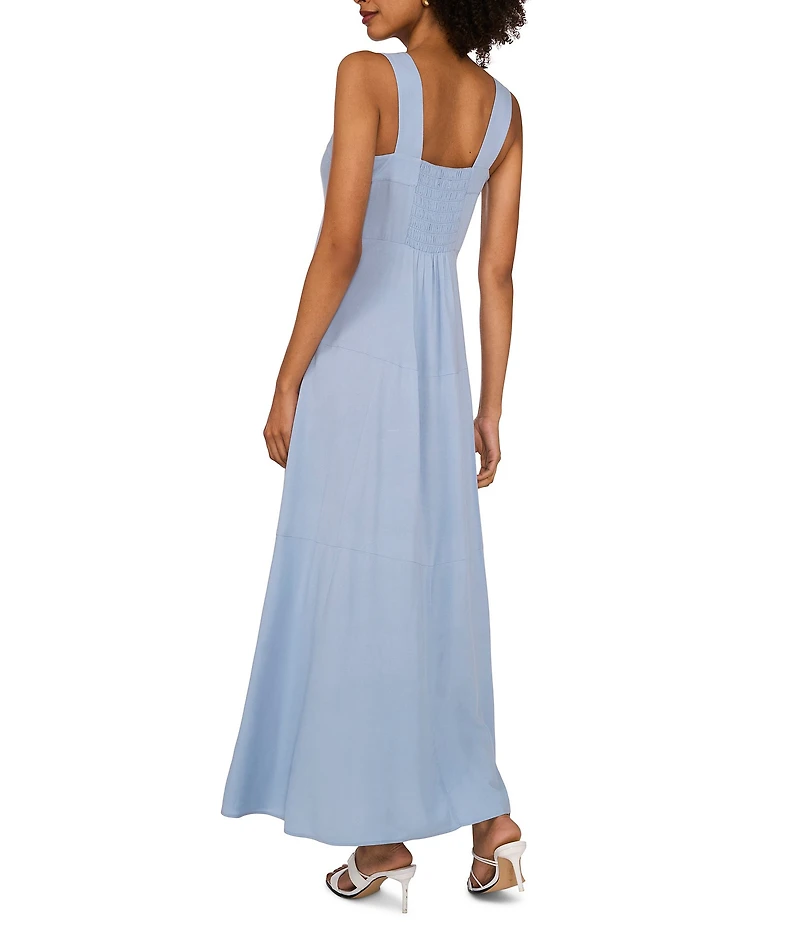 Vince Camuto Square Neck Sleeveless Shift Maxi Dress
