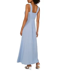Vince Camuto Square Neck Sleeveless Shift Maxi Dress
