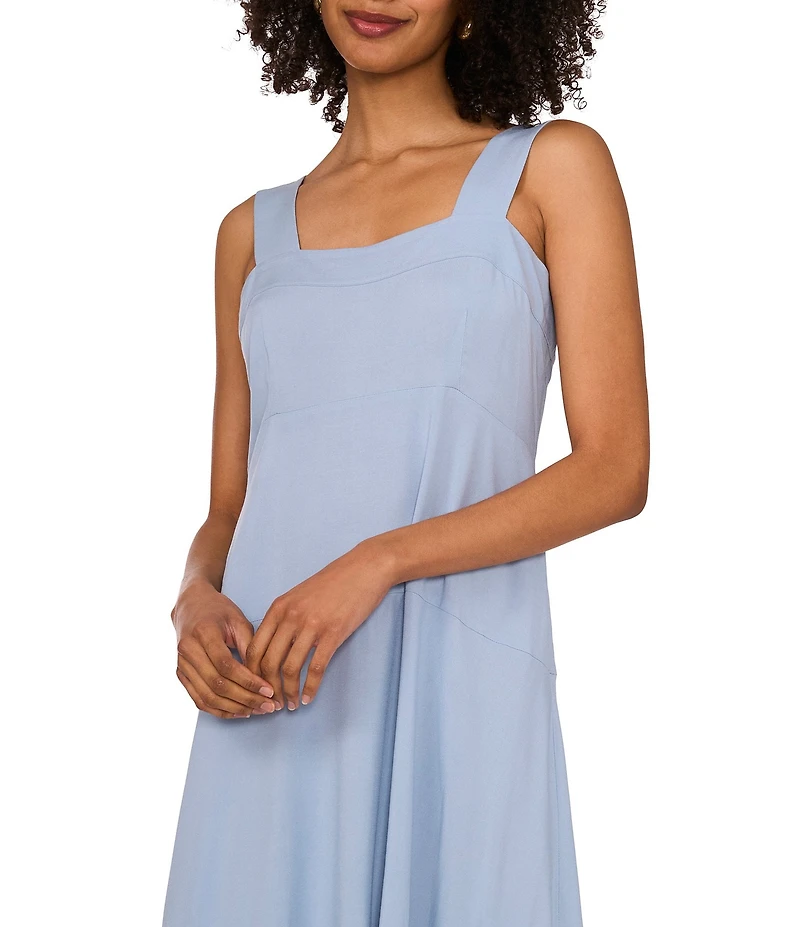 Vince Camuto Square Neck Sleeveless Shift Maxi Dress