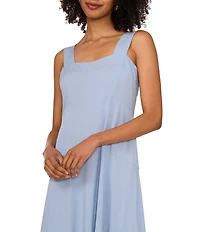 Vince Camuto Square Neck Sleeveless Shift Maxi Dress