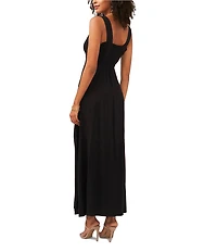 Vince Camuto Square Neck Sleeveless Shift Maxi Dress