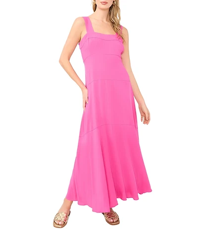 Vince Camuto Square Neck Sleeveless Shift Maxi Dress