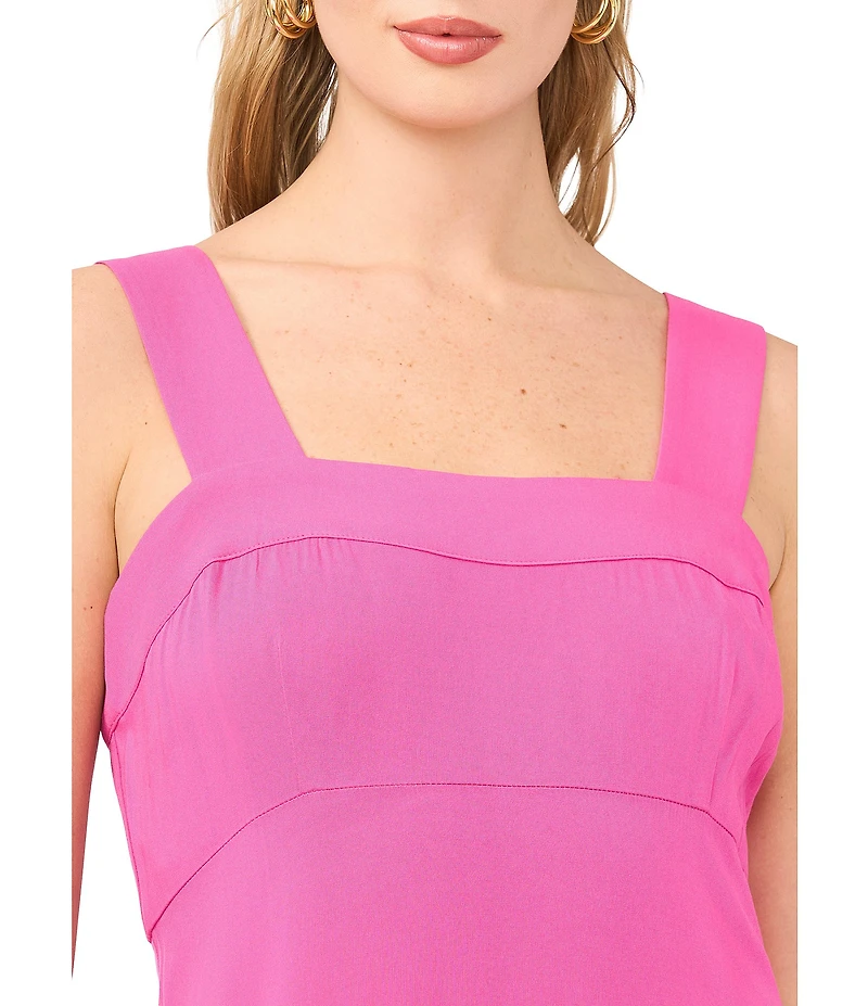 Vince Camuto Square Neck Sleeveless Shift Maxi Dress