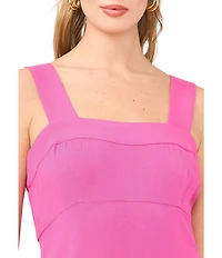 Vince Camuto Square Neck Sleeveless Shift Maxi Dress