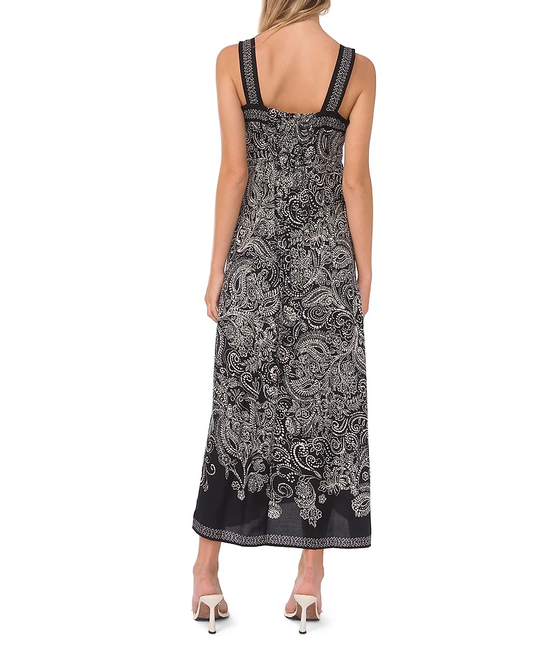 Vince Camuto Square Neck Thick Strap Maxi Dress