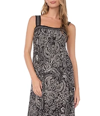 Vince Camuto Square Neck Thick Strap Maxi Dress