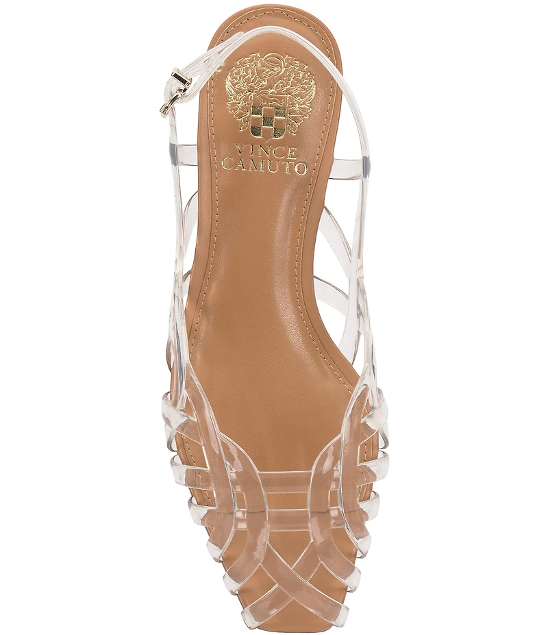 Vince Camuto Stiorra Clear Strappy Flat Sandals