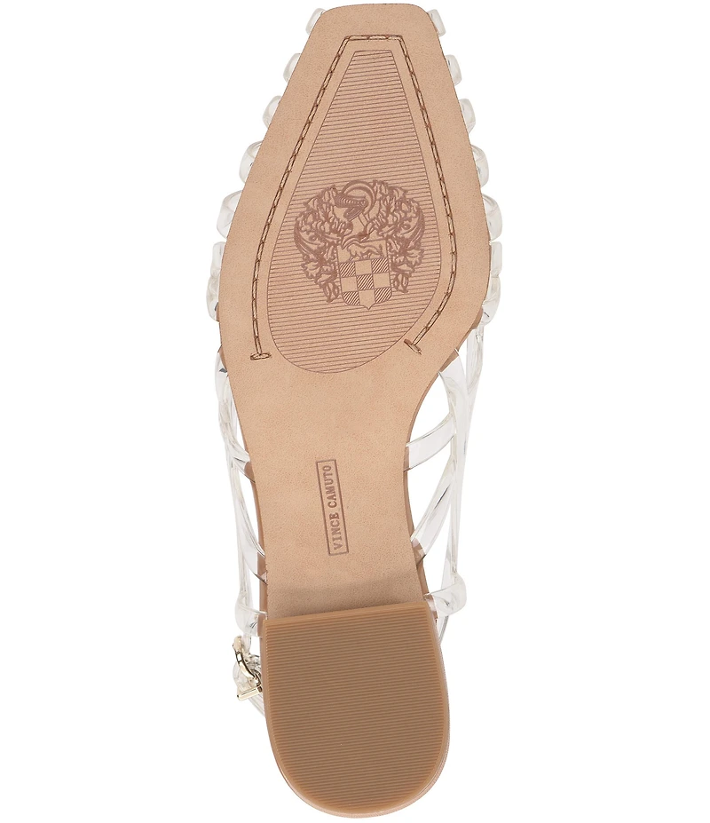 Vince Camuto Stiorra Clear Strappy Flat Sandals