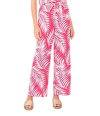 Vince Camuto Straight Leg Elastic Waist Printed Pants