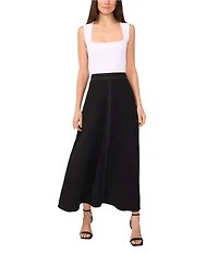 Vince Camuto Stretch Crepe A-Line Maxi Skirt