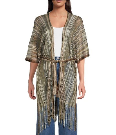 Vince Camuto Striped Metallic Shine Topper