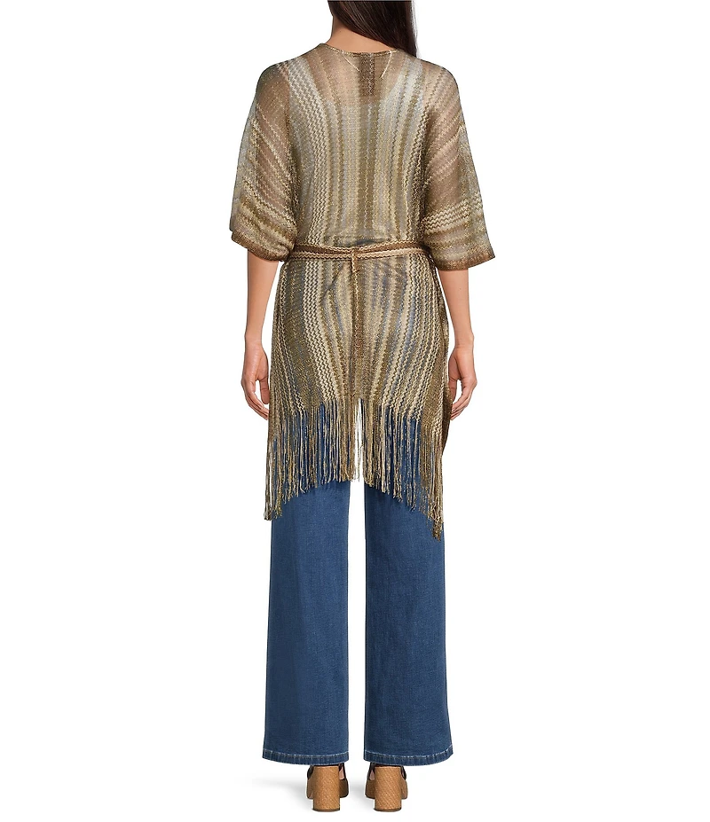 Vince Camuto Striped Metallic Shine Topper