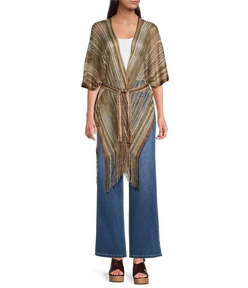 Vince Camuto Striped Metallic Shine Topper