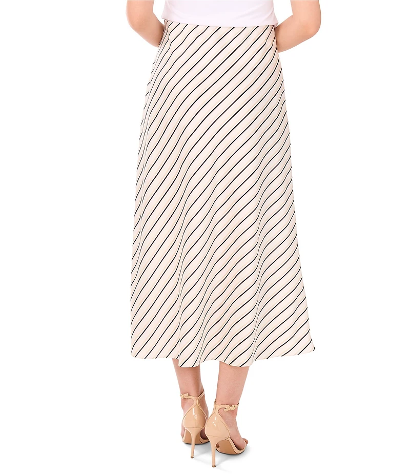 Vince Camuto Striped Midi A-Line Skirt