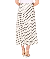 Vince Camuto Striped Midi A-Line Skirt