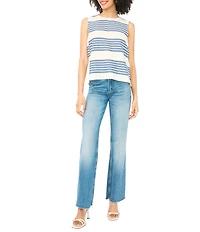 Vince Camuto Striped Round Neck Sleeveless Blouse