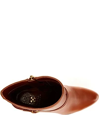 Vince Camuto Sybilla Leather Buckle Detail Booties
