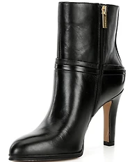 Vince Camuto Sybilla Leather Buckle Detail Booties