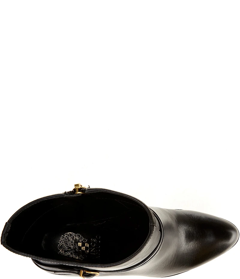 Vince Camuto Sybilla Leather Buckle Detail Booties
