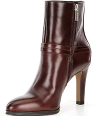 Vince Camuto Sybilla Leather Buckle Detail Booties