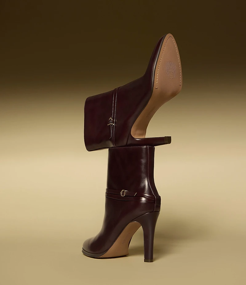Vince Camuto Sybilla Leather Buckle Detail Booties