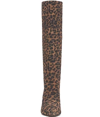 Vince Camuto Tansie Leopard Print Suede Knee High Boots