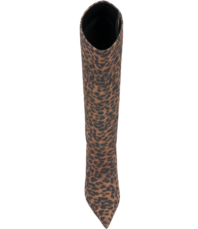 Vince Camuto Tansie Leopard Print Suede Knee High Boots