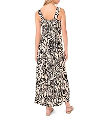 Vince Camuto Thick Strap Square Neck Maxi Dress