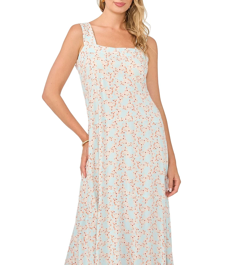 Vince Camuto Thick Strap Square Neck Maxi Dress